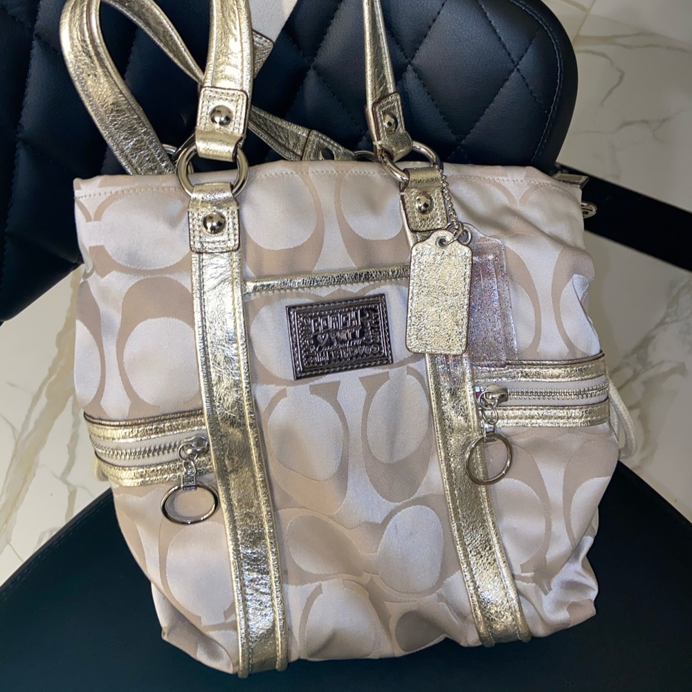 Authentic vintage tan coach bag